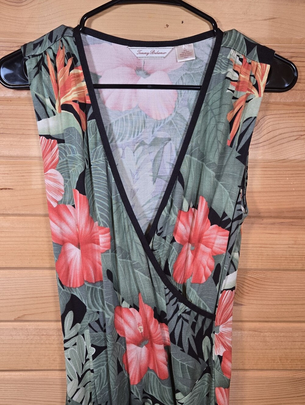 Tommy Bahama 100% Silk Maxi Dress Small Green Floral Tropical Resort Vacation